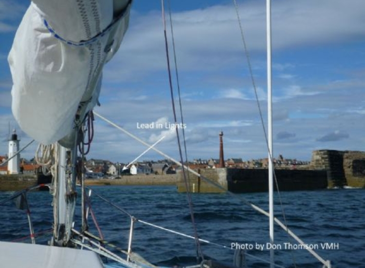 Anstruther Entrance with faint lead in lights on shore