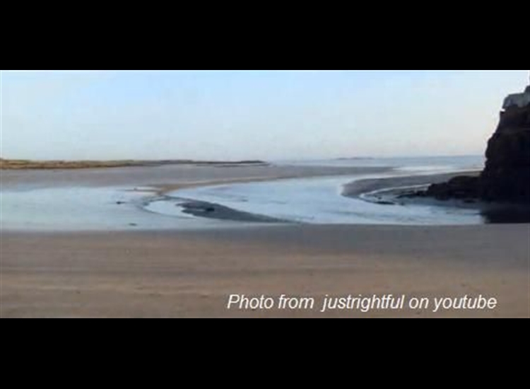 Balbriggan entrance channel at low tide