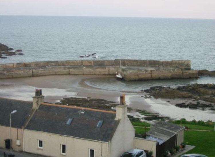 Collieston at low water from SW cliffs