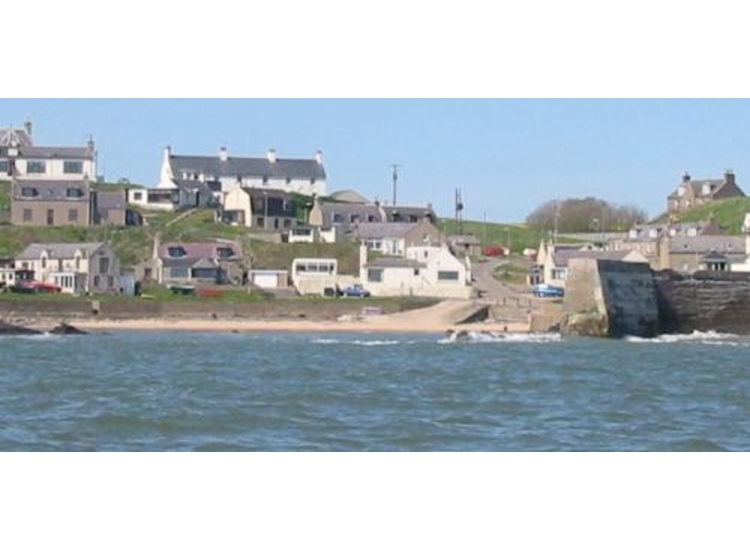 Collieston Harbour entrance from SSE