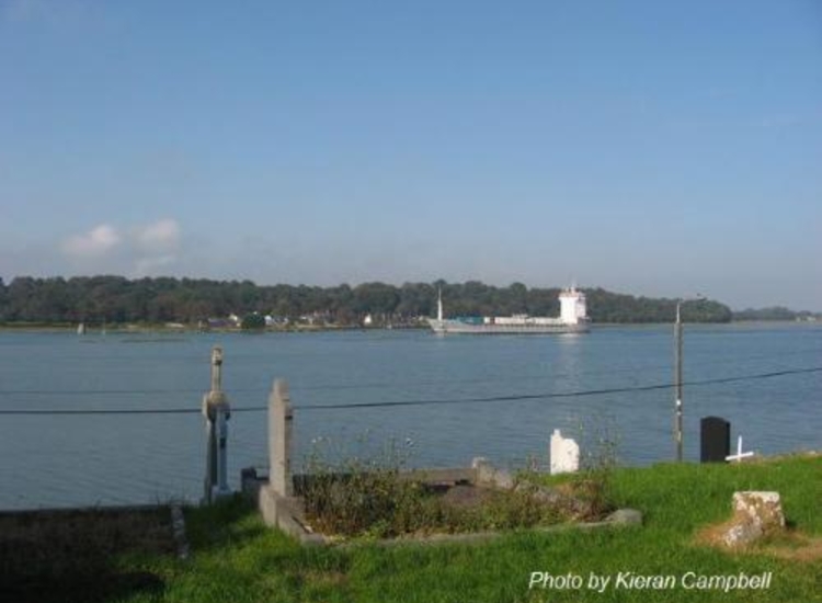 Drogheda channel looking from Mornington to Queensborough. No21 mark centre left