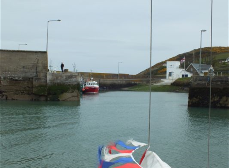 Helvick slip through the entrance