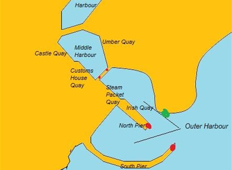 Chartlet of Castletown Quays