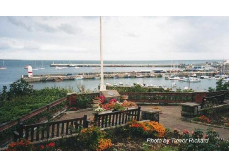 Port St Mary. Looking SE across the inner & outer harbours
