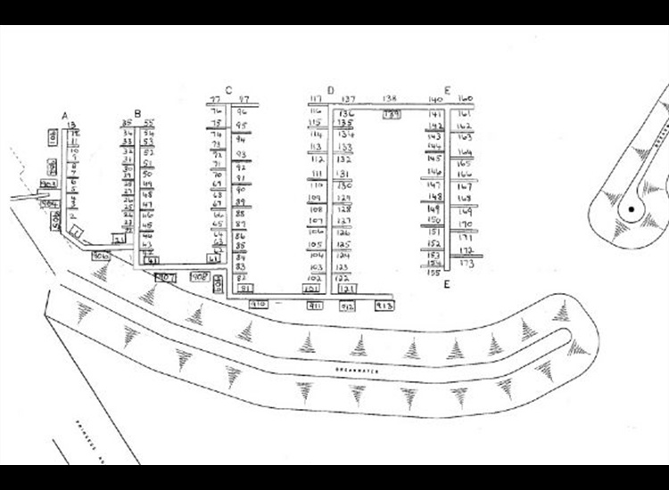 Peterhead marina PLan with Berth numbers
