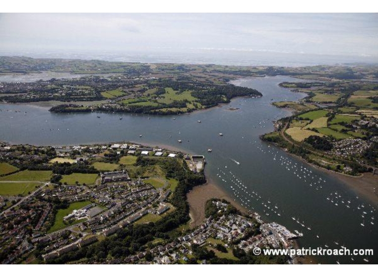 Plymouth. River Tamar & Lynher rivers looking South from Saltash