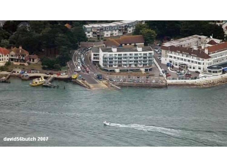 Aerial Shot Entering Poole Harbour Sandbanks Slipway