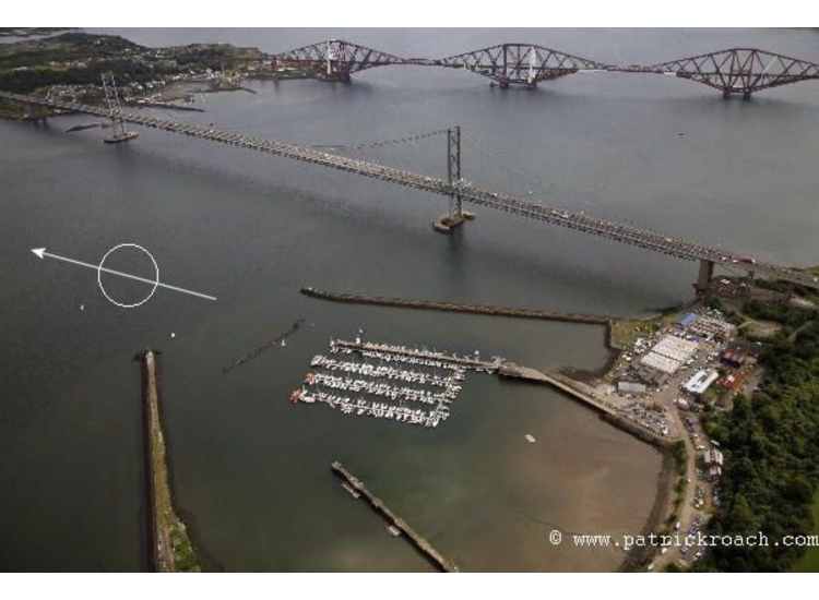 Aerial shot of Port Edgar from the SW