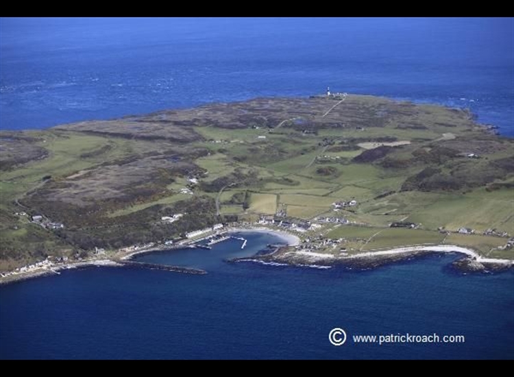 Rathlin Island looking NE. Note the overfalls to the North of the island