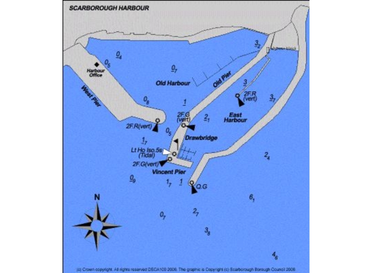 Chartlet of Scarborough Harbour