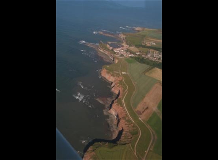 Aerial of Staithes from West