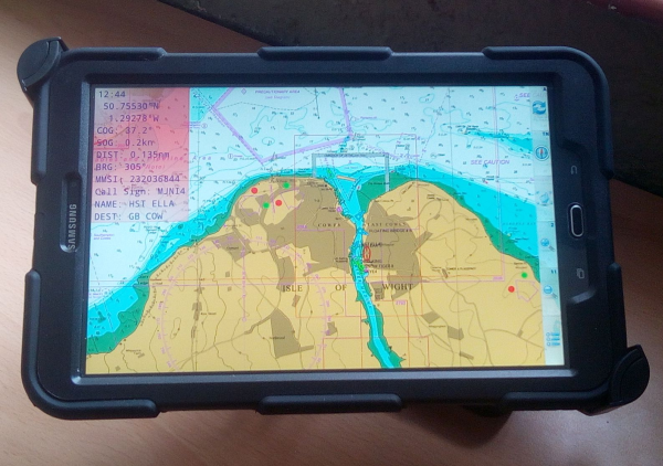 Optional AIS receiver add‑on for VMH tablet chartplotters