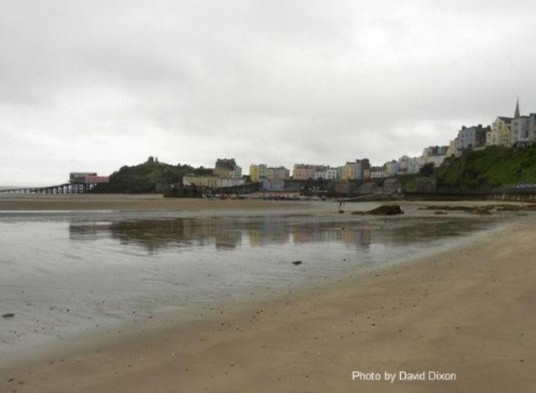 Tenby harbour from th North beach